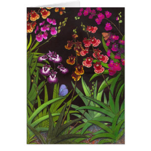 Equitant Oncidium Tolumnia Orchids Card