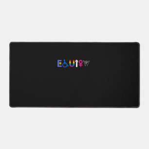 _EQUITY_ Equal Rights LGBTQ Ally Unity Pride Femin Desk Mat