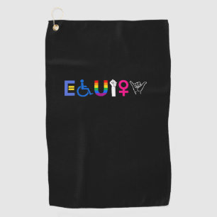 _EQUITY_ Equal Rights LGBTQ Ally Unity Pride Femin Golf Towel
