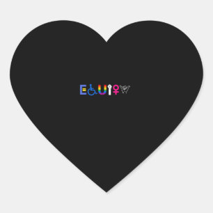 _EQUITY_ Equal Rights LGBTQ Ally Unity Pride Femin Heart Sticker
