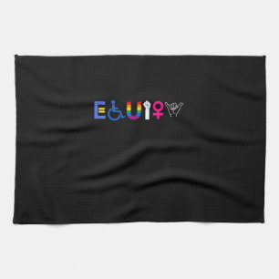 _EQUITY_ Equal Rights LGBTQ Ally Unity Pride Femin Tea Towel