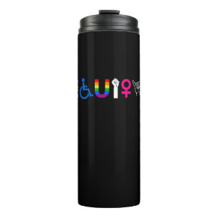 _EQUITY_ Equal Rights LGBTQ Ally Unity Pride Femin Thermal Tumbler