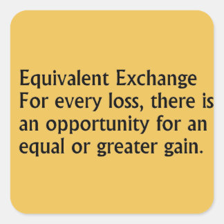 Equivalent Exchange Square Sticker