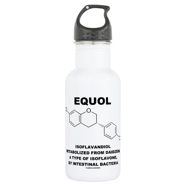 Equol Isoflavandiol Metabolised From Daidzein 532 Ml Water Bottle (Front)
