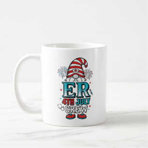 ER 4th July Crew Patriotic Gnome Shirt Design_1 Coffee Mug