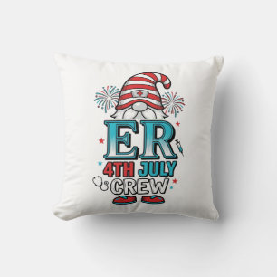 ER 4th July Crew Patriotic Gnome Shirt Design_1 Cushion