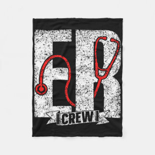 Er Crew Ed Emergency Room Nurses Nursing Er Nurse Fleece Blanket