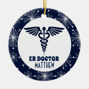 ER Doctor Emergency Room Physician Ceramic Ornament