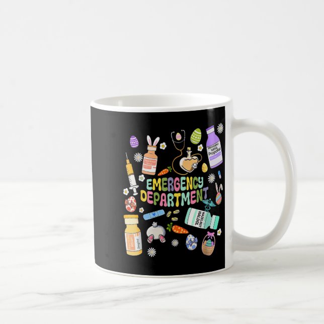 Er Easter Nurse Crew Easter Day Emergency Room Nur Coffee Mug (Right)