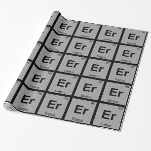 Er - Erebus Greek Chemistry Periodic Table Symbol Wrapping Paper