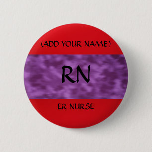 ER NURSE 6 CM ROUND BADGE