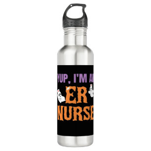 ER Nurse Boo Crew Emergency Room Nurse Halloween C 710 Ml Water Bottle