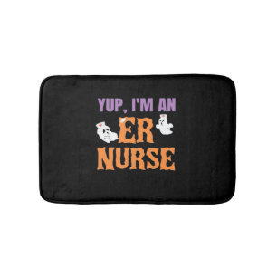 ER Nurse Boo Crew Emergency Room Nurse Halloween C Bath Mat