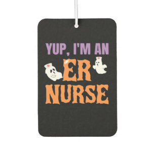 ER Nurse Boo Crew Emergency Room Nurse Halloween C Car Air Freshener