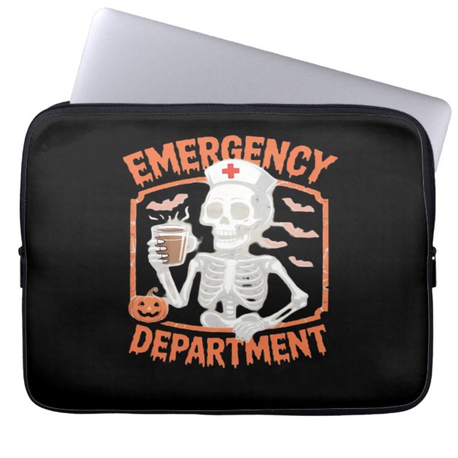 ER Nurse Boo Crew Emergency Room Nurse Halloween C Laptop Sleeve (Front)