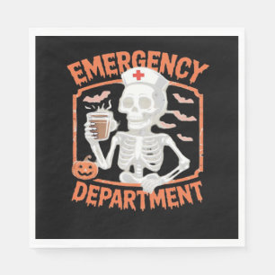ER Nurse Boo Crew Emergency Room Nurse Halloween C Napkin