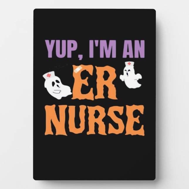 ER Nurse Boo Crew Emergency Room Nurse Halloween C Plaque (Front)