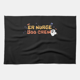 ER Nurse Boo Crew Emergency Room Nurse Halloween C Tea Towel
