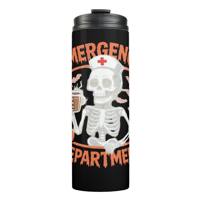 ER Nurse Boo Crew Emergency Room Nurse Halloween C Thermal Tumbler (Front)
