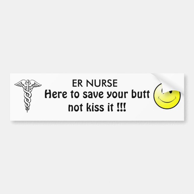 ER Nurse Bumper Sticker (Front)