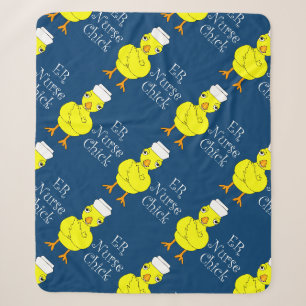ER Nurse Chick Sherpa Blanket