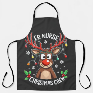 ER Nurse Christmas Crew Nursing Xmas Santa  Apron