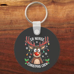 ER Nurse Christmas Crew Nursing Xmas Santa  Key Ring