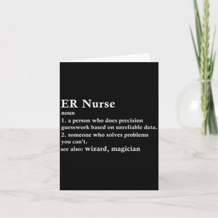 Er Nurse Definition Funny Emergency Room Nursing Card