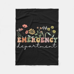 Er Nurse Emergency Department Emergency Room Healt Fleece Blanket
