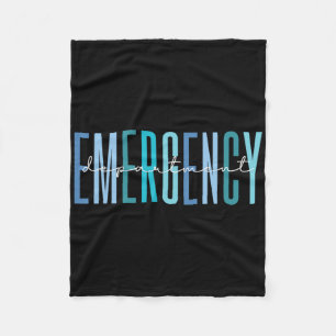 Er Nurse Emergency Department Emergency Room Healt Fleece Blanket