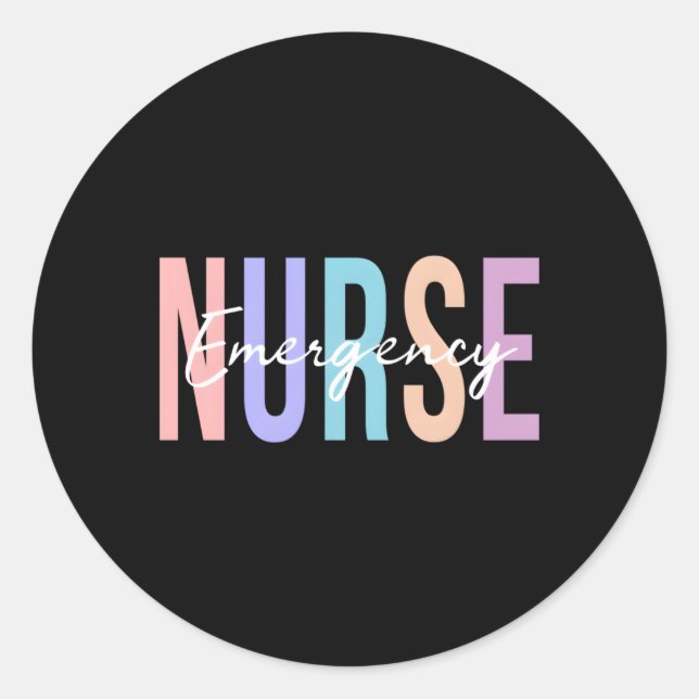 Er Nurse Emergency Room Nurse Registered Nurse Classic Round Sticker (Front)