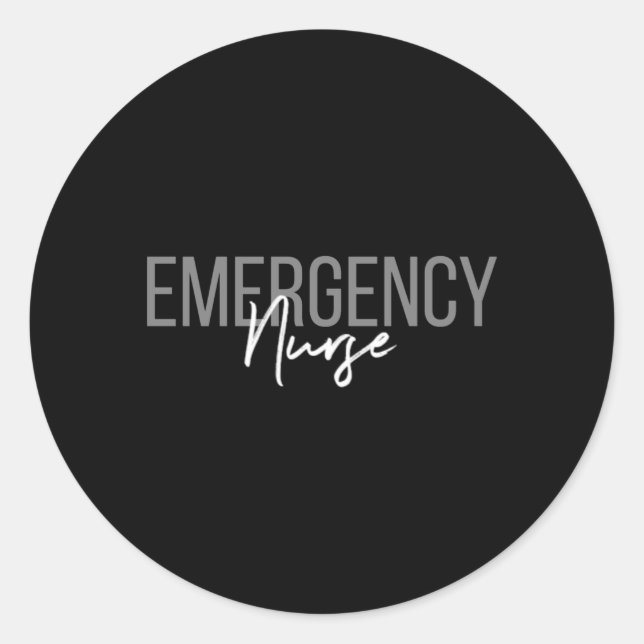 Er Nurse Emergency Room Nurse Registered Nurse Classic Round Sticker (Front)