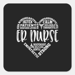 ER nurse, emergency room nurse Square Sticker