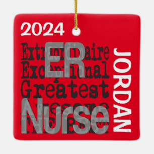 ER Nurse Extraordinaire CUSTOM Ceramic Ornament