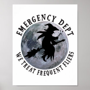 Er Nurse Halloween Emergency Room Dept Nurse Tech Poster