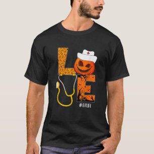 ER Nurse Love Nurse Life Halloween Pumpkin Costume T-Shirt