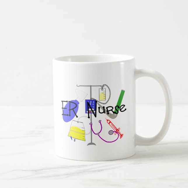 ER Nurse Medical Equipment Design Coffee Mug (Right)
