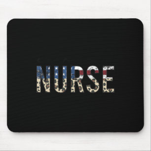 ER Nurse Patriotic Memorial Day 4th of July  Mouse Pad