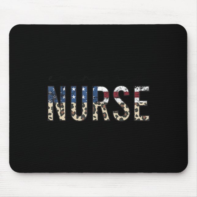 ER Nurse Patriotic Memorial Day 4th of July  Mouse Pad (Front)