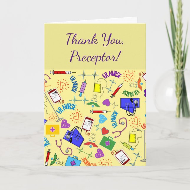 ER Nurse Preceptor Thank You Card (Front)