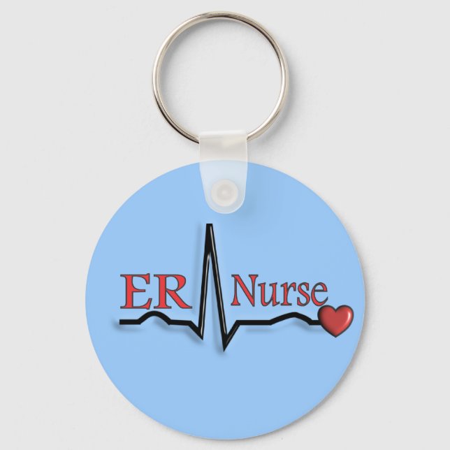 ER Nurse QRS Design Key Ring (Front)