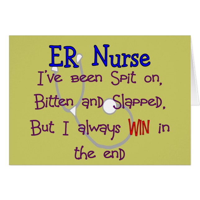 ER Nurse "SPIT ON BITTEN  and SLAPPED" (Front Horizontal)