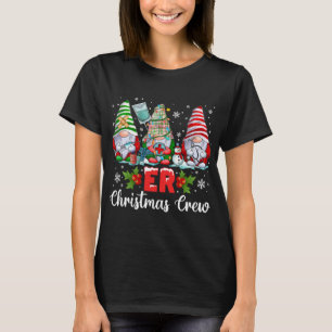 ER Nurse Squad Gnomies Nurse Christmas Gnomes Crew T-Shirt