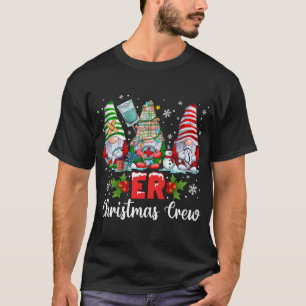 ER Nurse Squad Gnomies Nurse Christmas Gnomes Crew T-Shirt