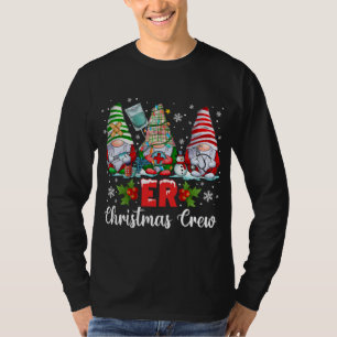 ER Nurse Squad Gnomies Nurse Christmas Gnomes Crew T-Shirt