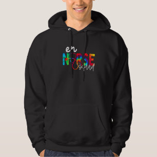 Er Nurse Squad Watercol Love Stethoscope Rn Nurse Hoodie
