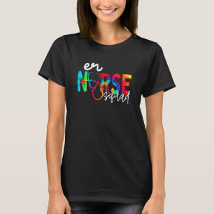 Er Nurse Squad Watercol Love Stethoscope Rn Nurse T-Shirt