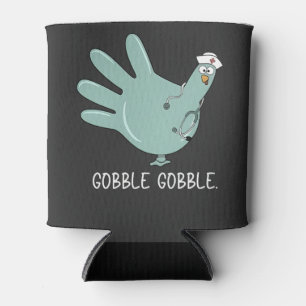 ER Nurse Turkey Gobble Squad ER Nurse Thanksgiving Can Cooler