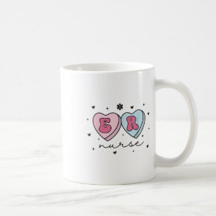 Er Nurse Valentines Day Heart Candy Emergency Depa Coffee Mug