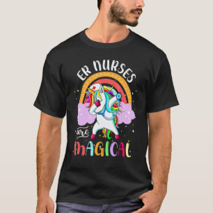 Er Nurses Rn Nursing Magical Unicorn Rainbow T-Shirt